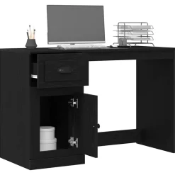vidaXL Escritorio 50 x 115 x 75 cm Madera de ingeniería Roble negro New