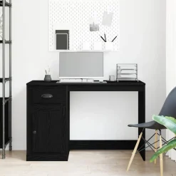 vidaXL Escritorio 50 x 115 x 75 cm Madera de ingeniería Roble negro New