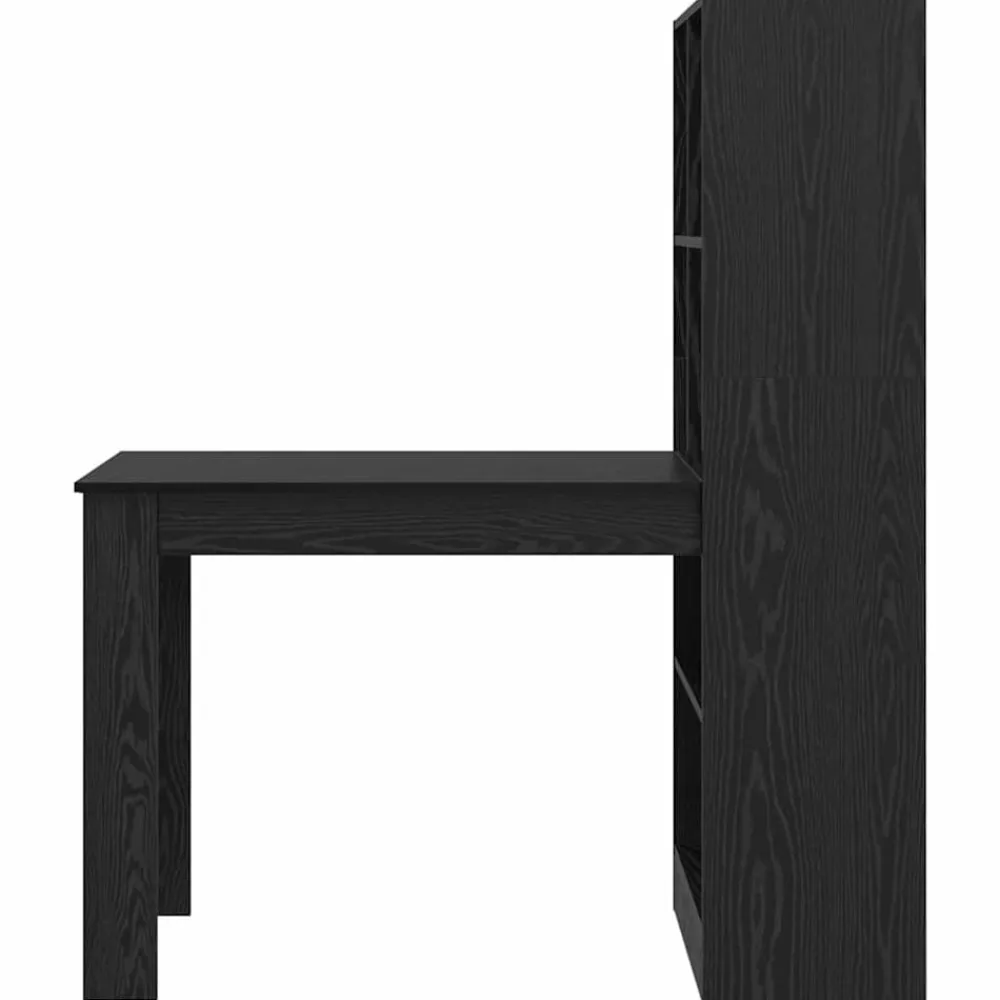 vidaXL Escritorio 122 x 67 x 145 cm Madera de ingeniería Roble negro Discount