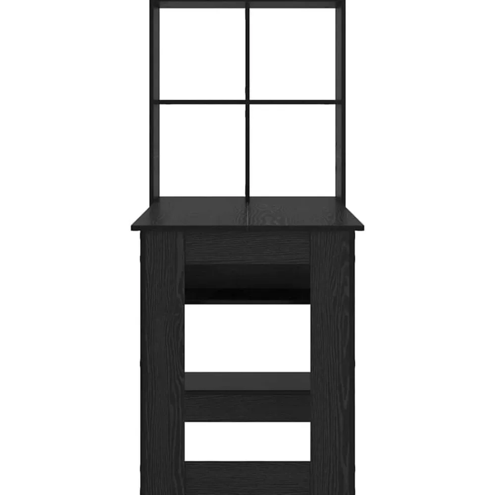 vidaXL Escritorio 122 x 67 x 145 cm Madera de ingeniería Roble negro Discount