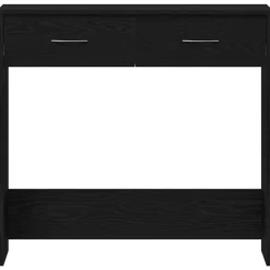 vidaXL Escritorio 80 x 40 x 75 cm Madera de ingeniería Roble negro Online