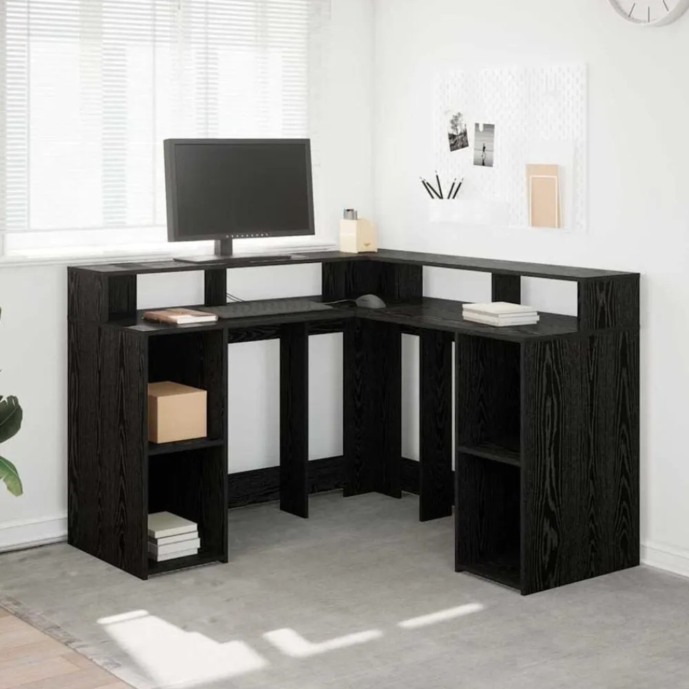 vidaXL Mobiliario De Oficina-Escritorio 130 x 130 x 91 cm Madera de ingeniería