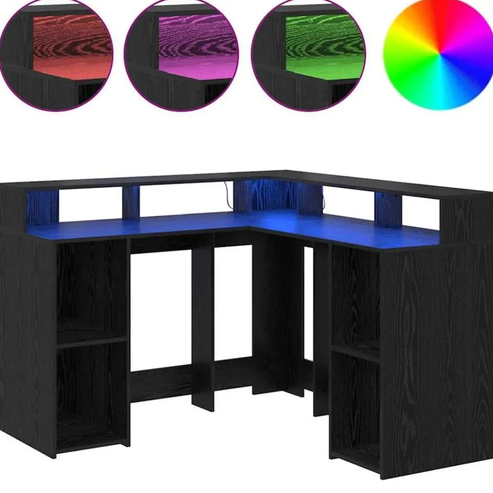 vidaXL Mobiliario De Oficina-Escritorio 130 x 130 x 91 cm Madera de ingeniería