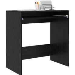 vidaXL Escritorio 77.5 x 43 x 79 cm Madera de ingeniería Roble negro Clearance
