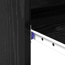 vidaXL Escritorio 77.5 x 43 x 79 cm Madera de ingeniería Roble negro Clearance