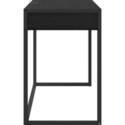 vidaXL Escritorio 100 x 50 x 75 cm Madera contrachapada Roble negro Sale