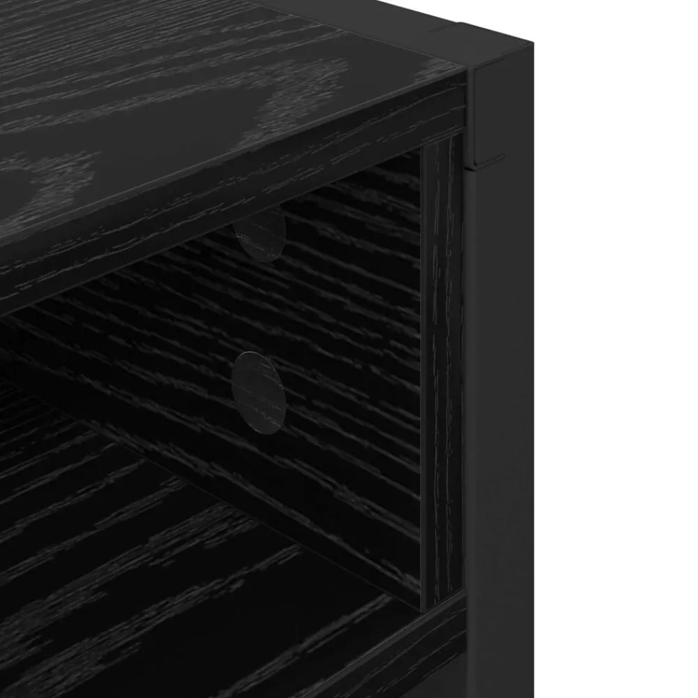 vidaXL Escritorio 100 x 50 x 75 cm Madera contrachapada Roble negro Sale