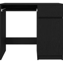 vidaXL Escritorio 86x49x76 cm madera de ingeniería Roble negro New