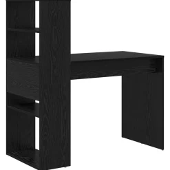 vidaXL Escritorio 113 x 54 x 120 cm Madera de ingeniería Roble negro Outlet