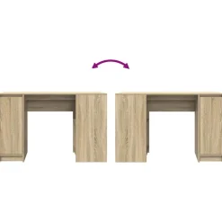 vidaXL Escritorio 120x42x76 cm madera de ingeniería Roble Sonoma Clearance