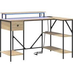 vidaXL Escritorio 120 x 79 x 86,5 cm Madera de ingeniería Roble Sonoma Sale