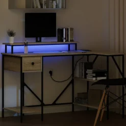 vidaXL Escritorio 120 x 79 x 86,5 cm Madera de ingeniería Roble Sonoma Sale