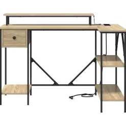 vidaXL Escritorio 120 x 79 x 86,5 cm Madera de ingeniería Roble Sonoma Sale