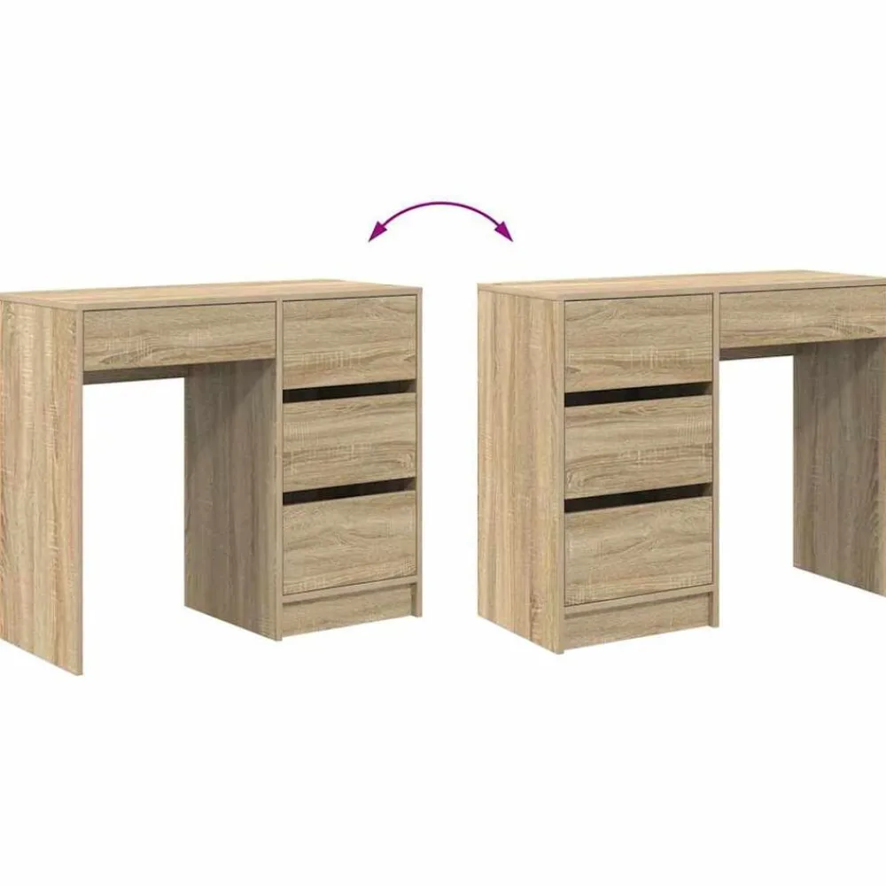 vidaXL Mobiliario De Oficina-Escritorio 90 x 37.5 x 75 cm Madera de ingeniería