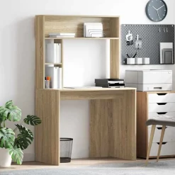 vidaXL Escritorio 91 x 50 x 149 cm Madera de ingeniería Roble Sonoma Outlet