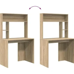 vidaXL Escritorio 91 x 50 x 149 cm Madera de ingeniería Roble Sonoma Outlet