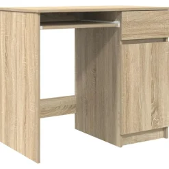 vidaXL Escritorio 86x49x76 cm madera de ingeniería Roble Sonoma New