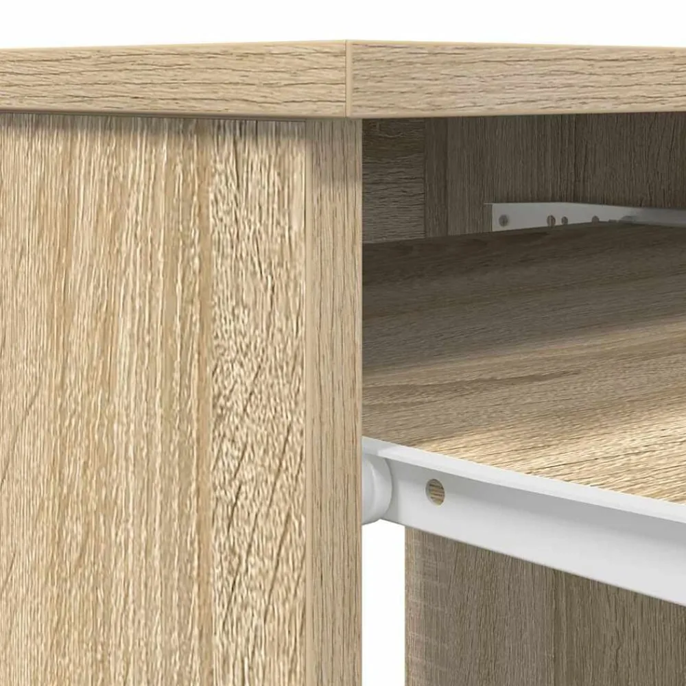 vidaXL Escritorio 86x49x76 cm madera de ingeniería Roble Sonoma New