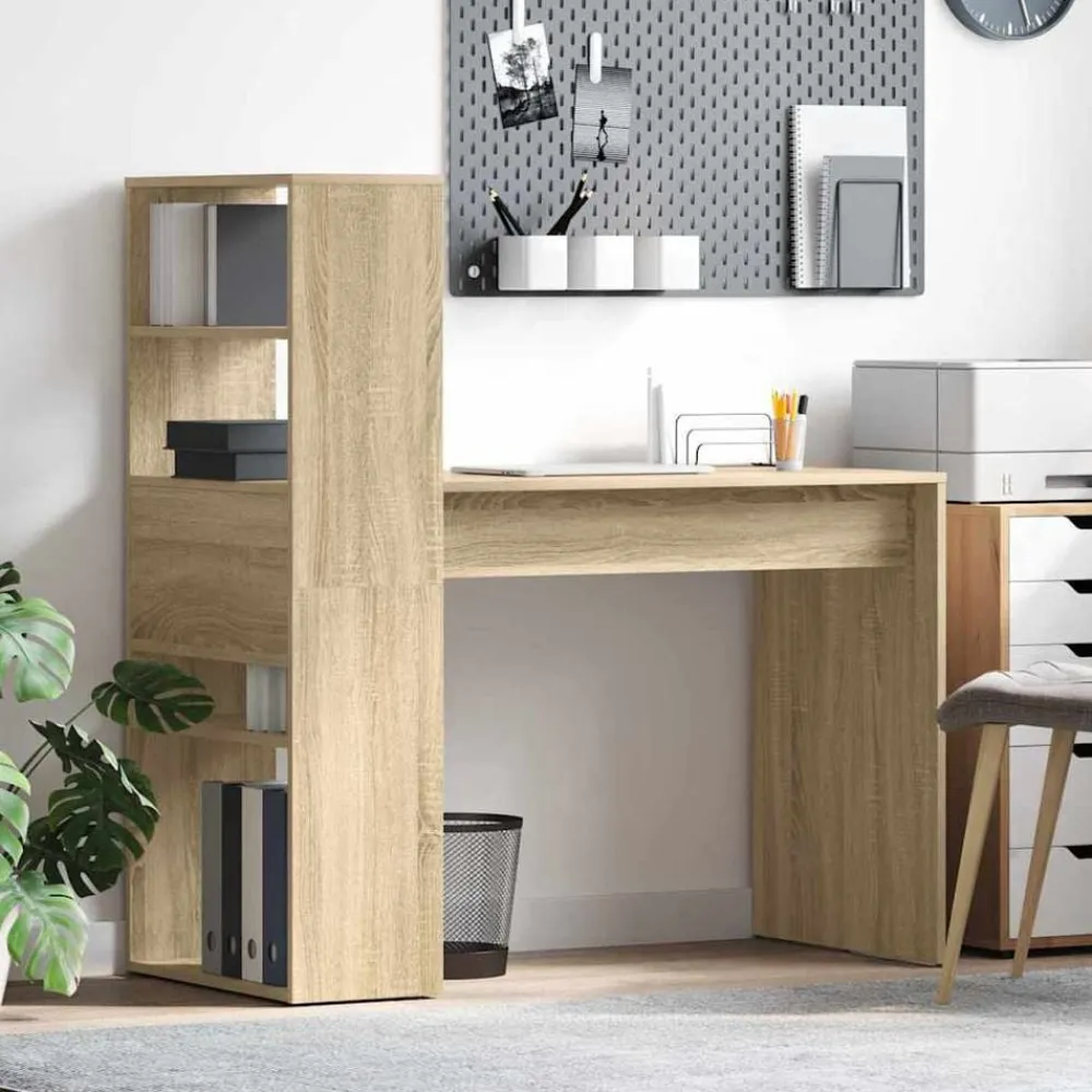 vidaXL Mobiliario De Oficina-Escritorio 113 x 54 x 120 cm Madera de ingeniería