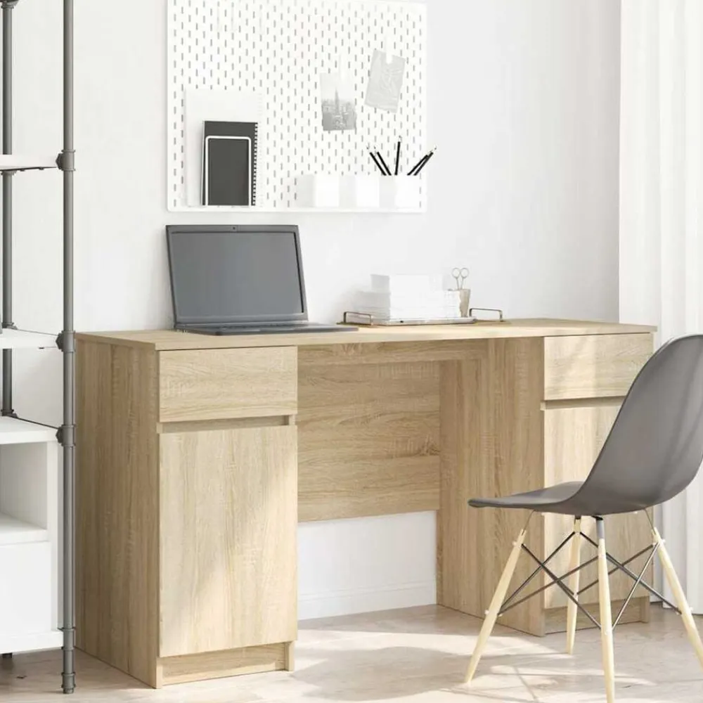 vidaXL Escritorio 140 x 49 x 76 cm Madera contrachapada Roble Sonoma Hot