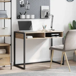 vidaXL Escritorio Sonoma 100 x 50 x 75 cm Madera contrachapada Roble Sonoma Sale