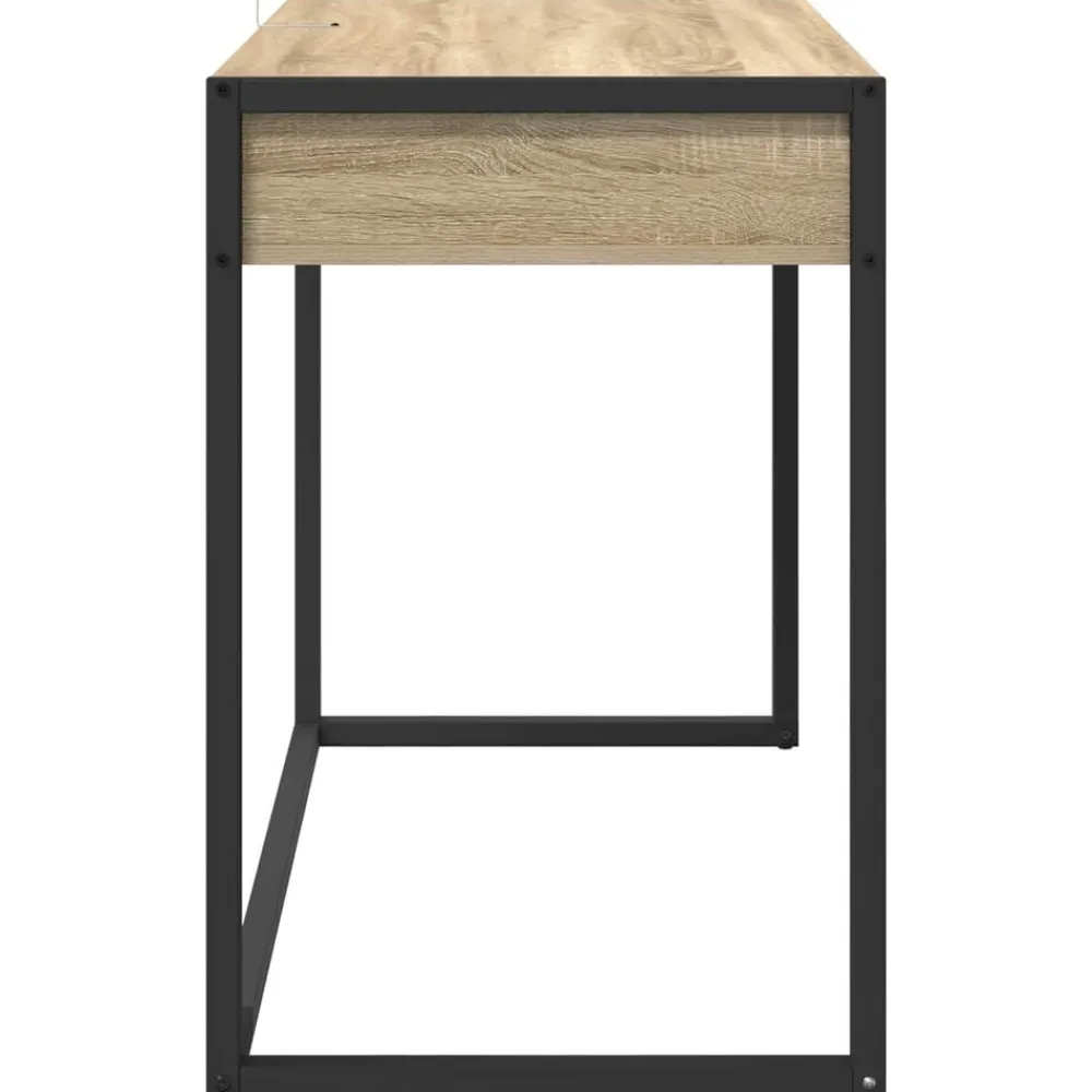 vidaXL Escritorio Sonoma 100 x 50 x 75 cm Madera contrachapada Roble Sonoma Sale