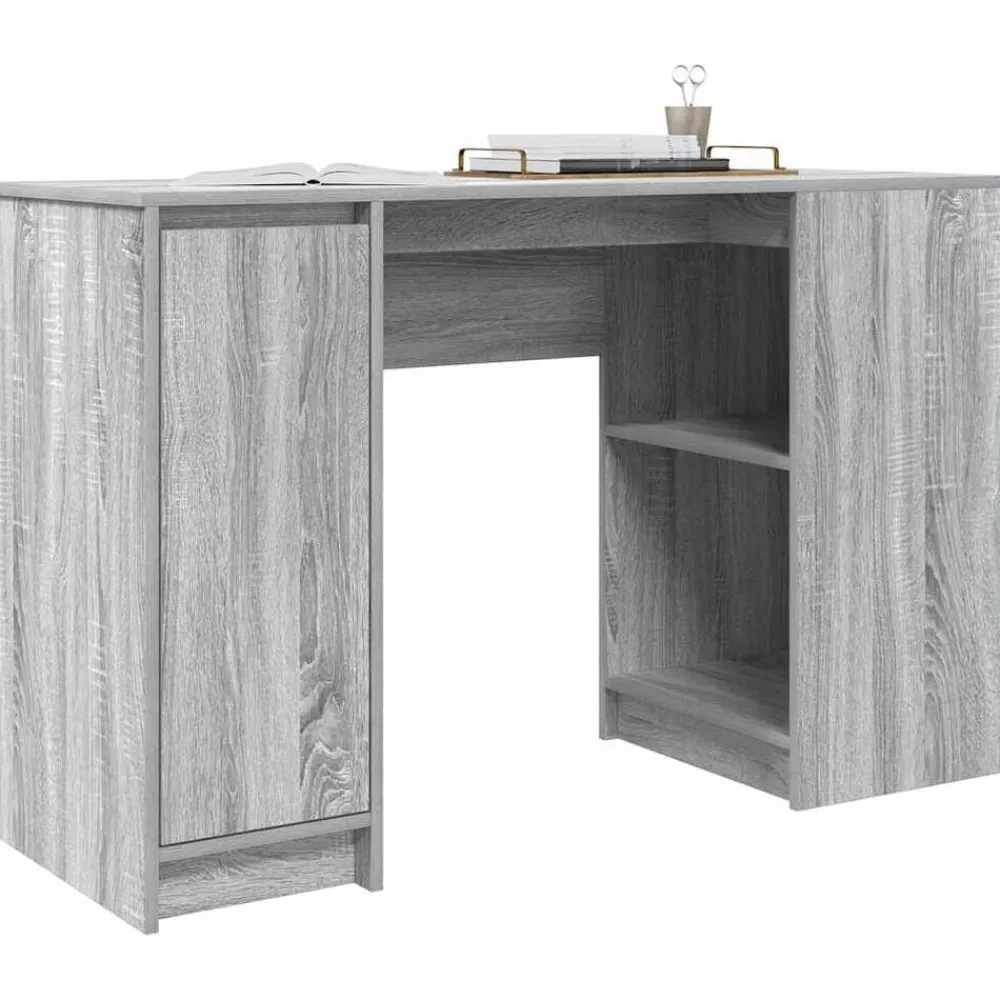 vidaXL Escritorio Sonoma gris 120x42x76 cm madera de ingeniería Gris sonoma Outlet