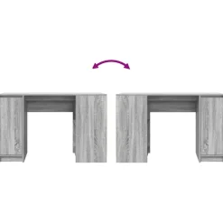 vidaXL Escritorio Sonoma gris 120x42x76 cm madera de ingeniería Gris sonoma Outlet
