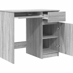 vidaXL Mobiliario De Oficina-Escritorio Sonoma gris 86x49x76 cm madera de ingeniería