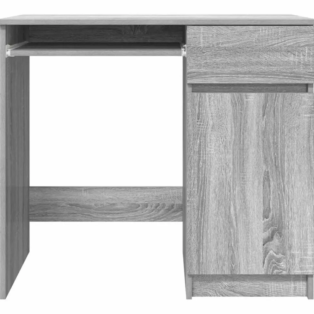 vidaXL Mobiliario De Oficina-Escritorio Sonoma gris 86x49x76 cm madera de ingeniería