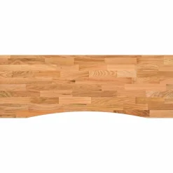 vidaXL Escritorio y Marrón Claro 140 x 60 cm Madera de Roble Sólido y marr&oacute;n claro New