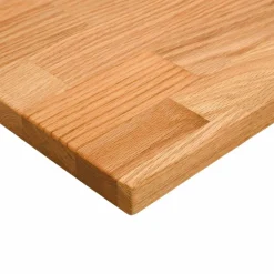 vidaXL Escritorio y Marrón Claro 140 x 60 cm Madera de Roble Sólido y marr&oacute;n claro New