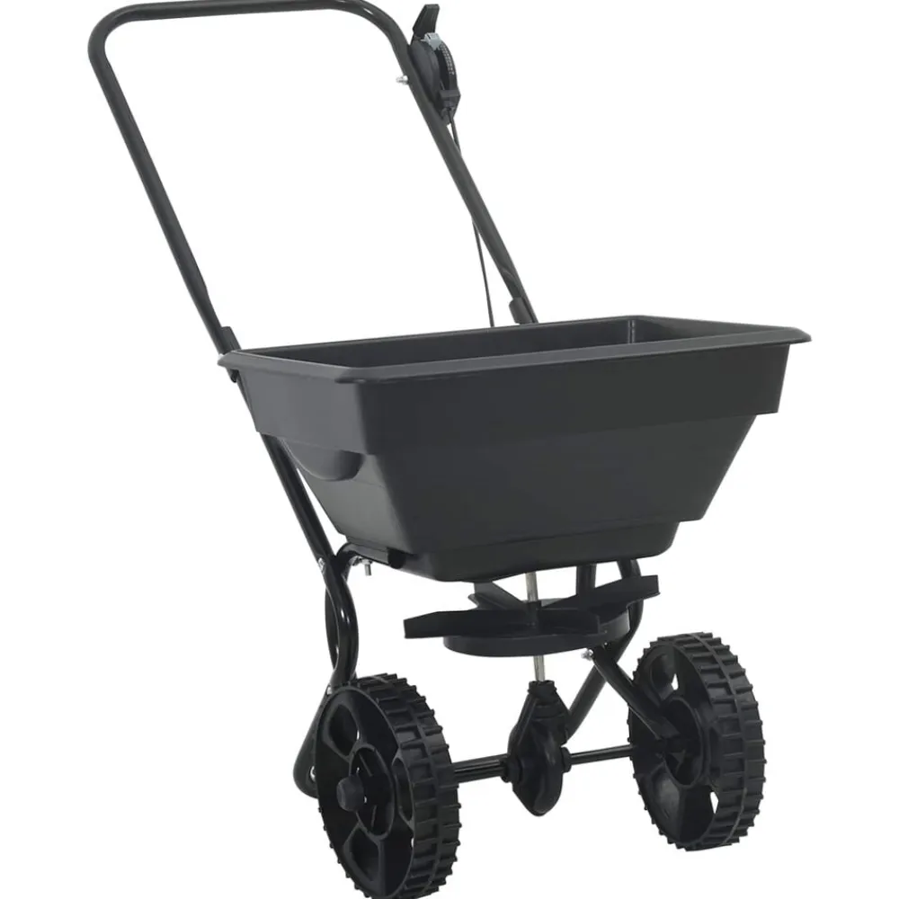 vidaXL Jardín-Esparcidor Negro 82 x 46 x 75 cm PVC y Acero