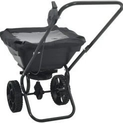 vidaXL Jardín-Esparcidor Negro 82 x 46 x 75 cm PVC y Acero