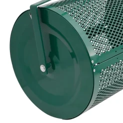 vidaXL Jardín-Esparcidora de compost acero 75L verde Ø40x60 cm