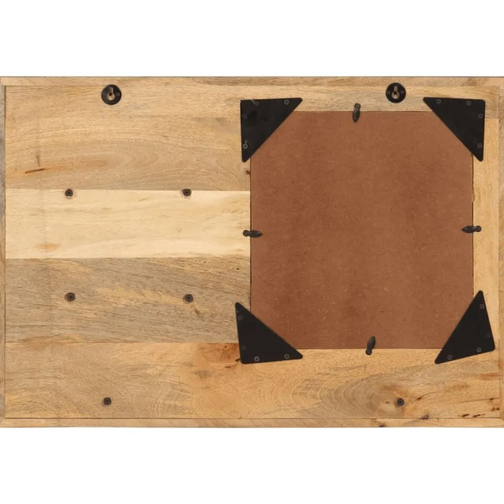 vidaXL Espejo con estantes madera maciza de mango y vidrio 80x8x55 cm Sale