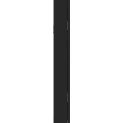 vidaXL Espejo con joyero y luces LED para pared Negro Clearance
