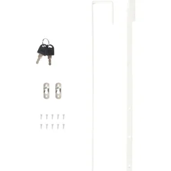 vidaXL Espejo con joyero y luces LED para pared Blanco Clearance