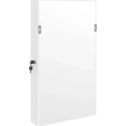 vidaXL Espejo con joyero y luces LED para pared Blanco Clearance