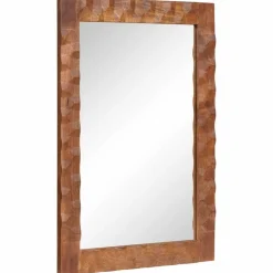 vidaXL Espejo de baño Acabado de Acacia Marrón 50 x 70 x 2,5 cm Acabado marrón de acacia Clearance