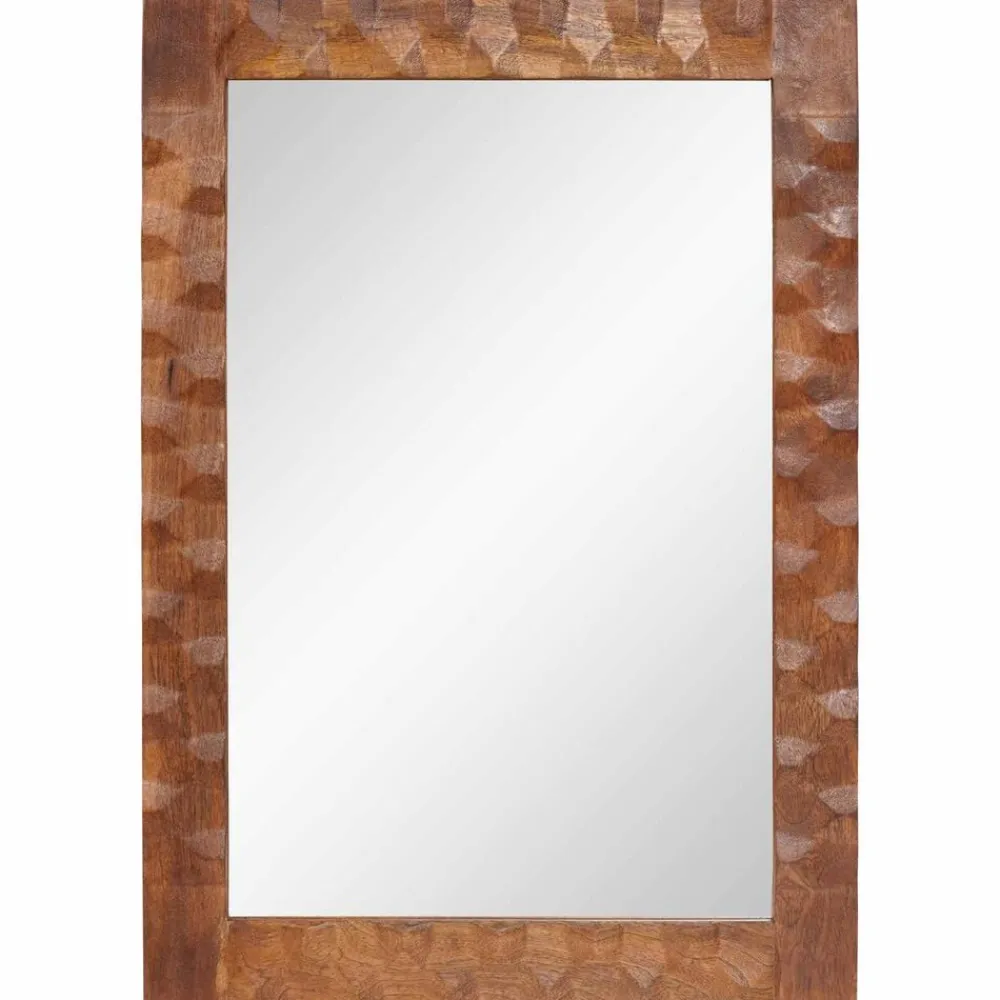 vidaXL Espejo de baño Acabado de Acacia Marrón 50 x 70 x 2,5 cm Acabado marrón de acacia Clearance