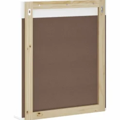 vidaXL Decoración-Espejo de baño con estante BERG madera maciza 60x12x70cm