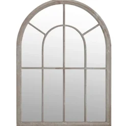 vidaXL Espejo de jardín hierro para exterior 60x45 cm Arena Sale