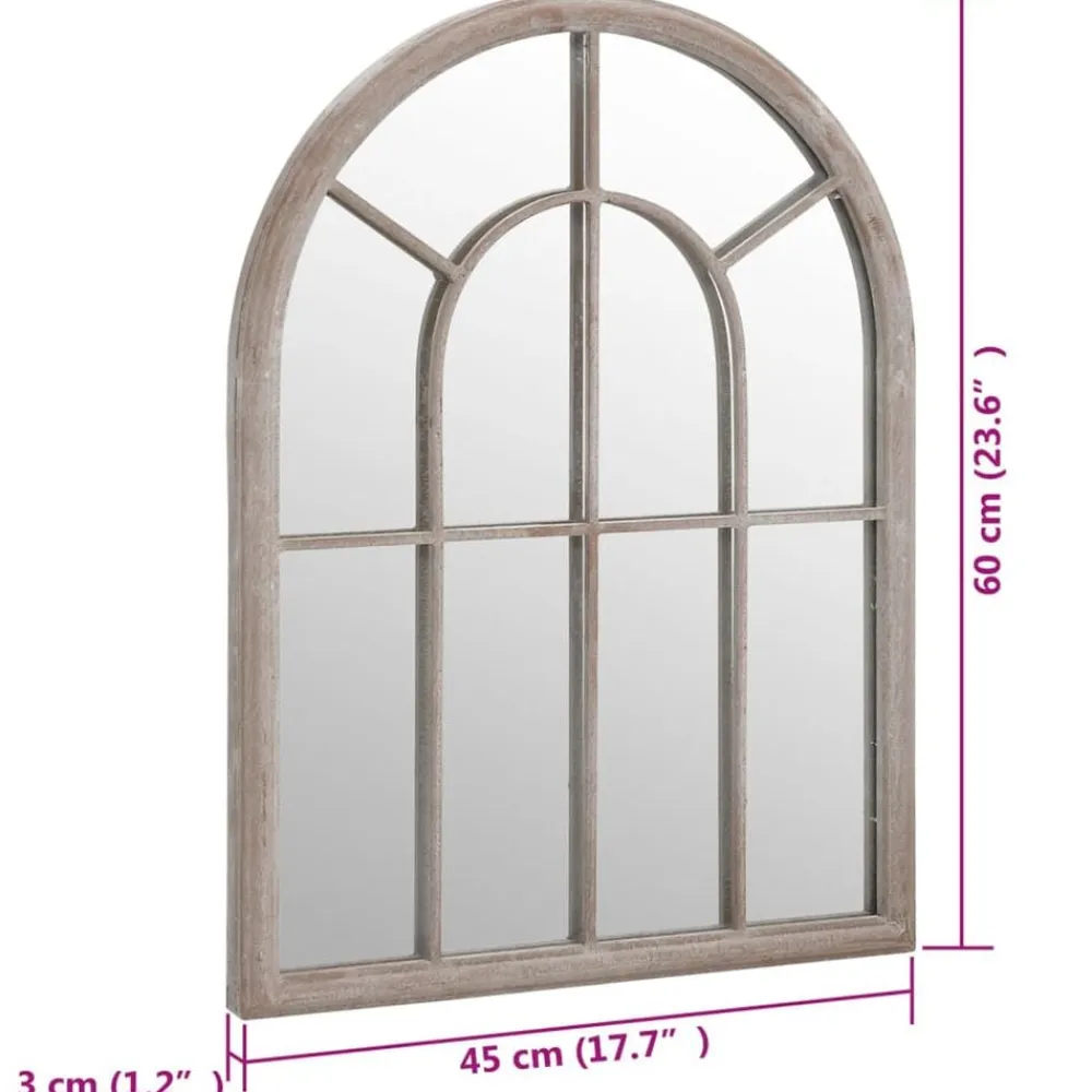 vidaXL Espejo de jardín hierro para exterior 60x45 cm Arena Sale