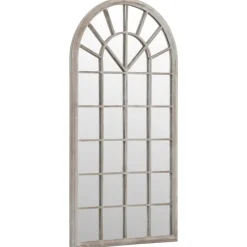 vidaXL Espejo de jardín hierro color para uso exterior 90x45 cm Arena New