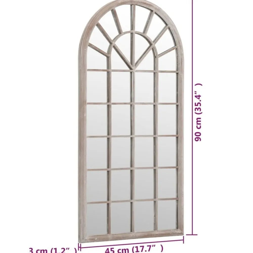 vidaXL Espejo de jardín hierro color para uso exterior 90x45 cm Arena New