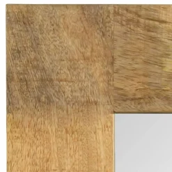 vidaXL Decoración-Espejo de madera maciza de mango 50x50 cm