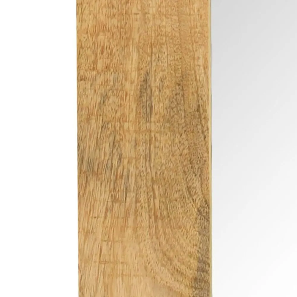vidaXL Decoración-Espejo de madera maciza de mango 50x50 cm