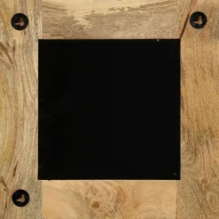vidaXL Decoración-Espejo de madera maciza de mango 50x50 cm