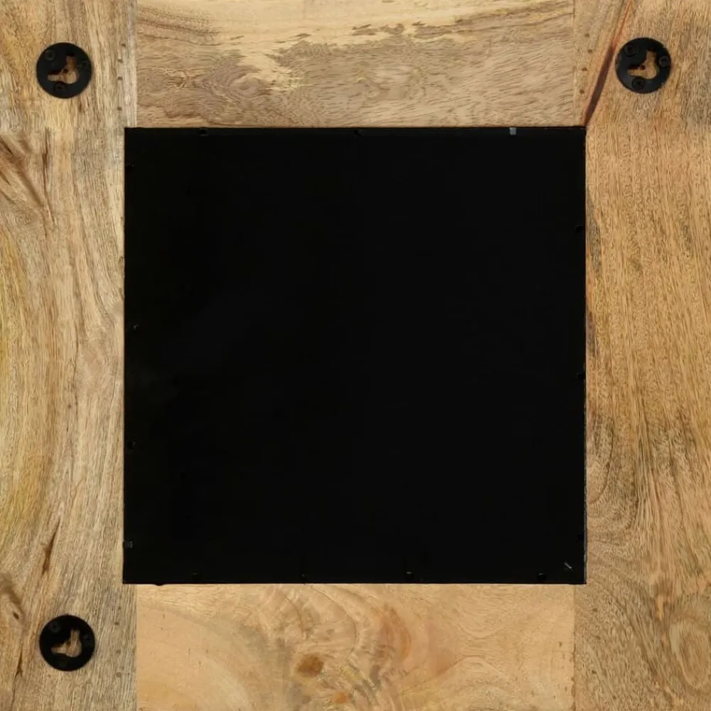 vidaXL Decoración-Espejo de madera maciza de mango 50x50 cm